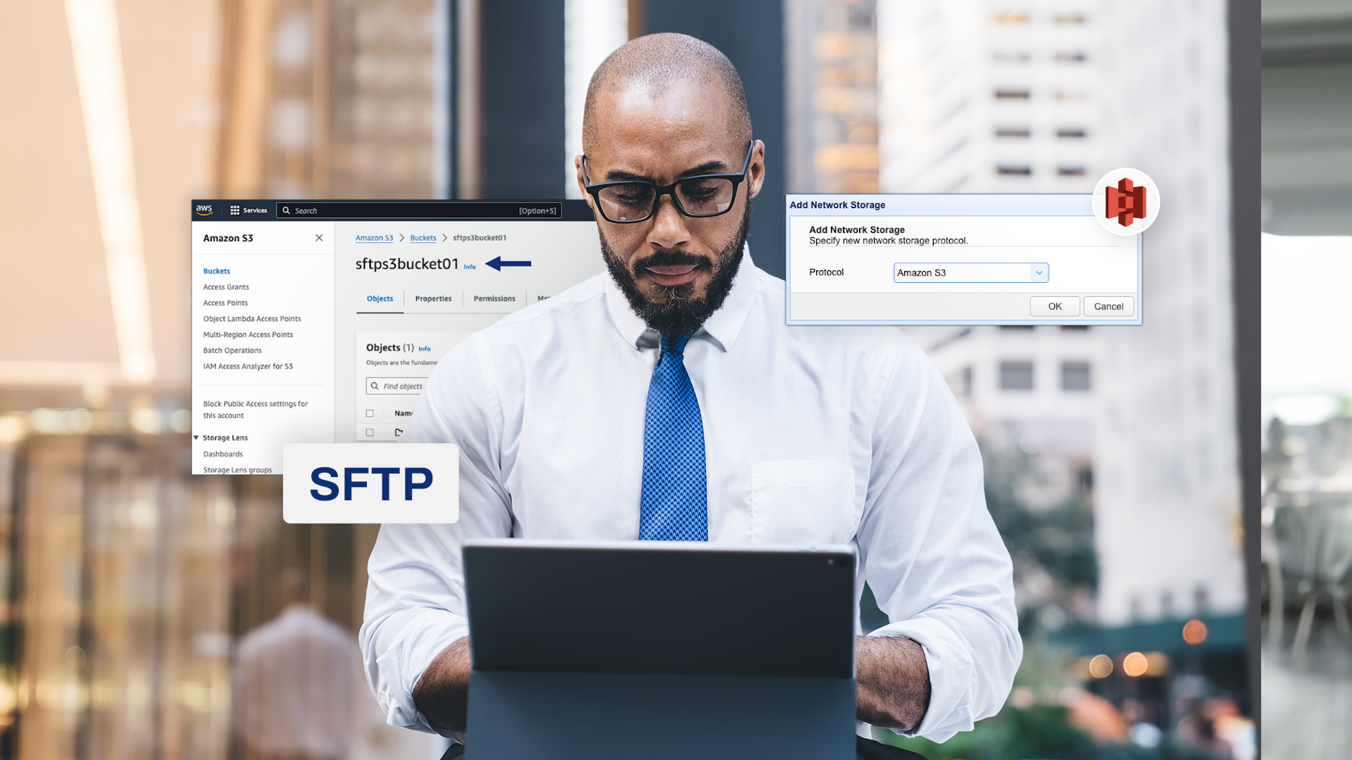 How to configure an SFTPtoS3 file transfer